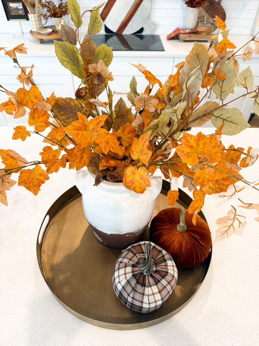 Birch Leaves (2) & Orange Maple Stems (3)
