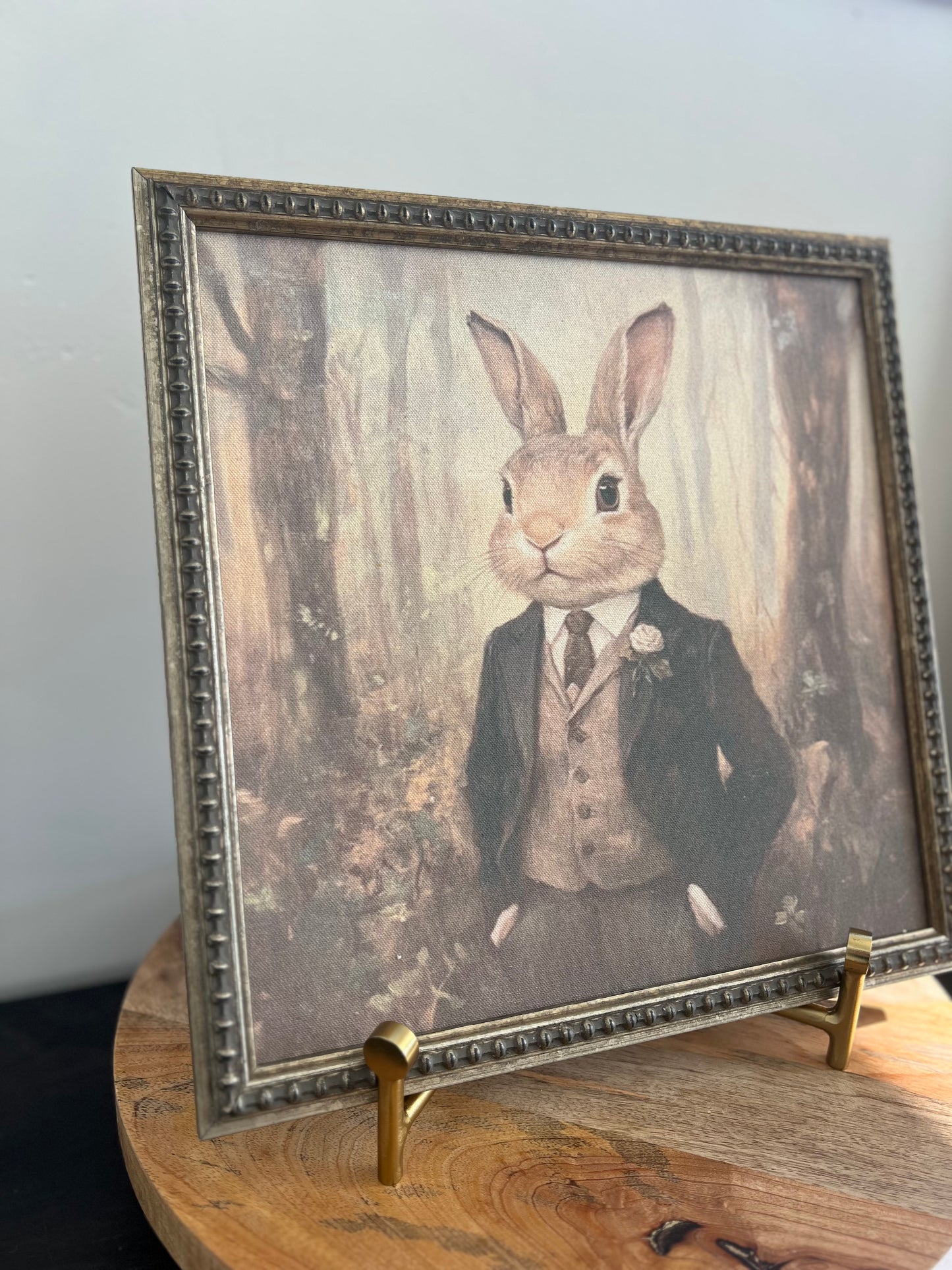 Bow Tie Bunny Canvas Art