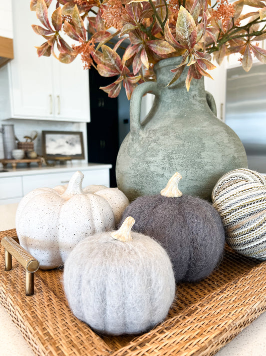 Felt Pumpkin - 2 Colors and 2 Sizes