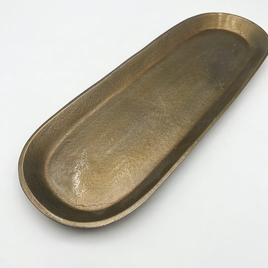 Brass Rectangular Curved Tray