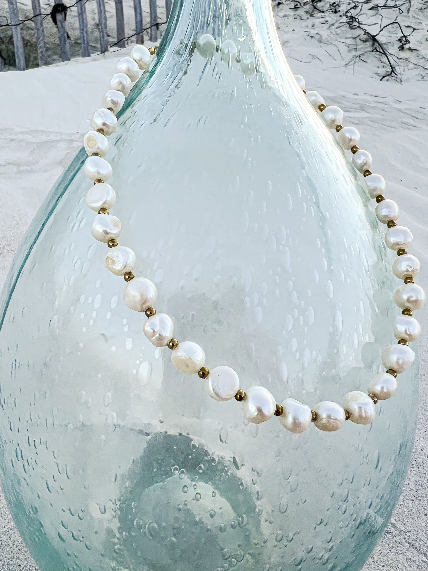 Beaded Pearl Necklace