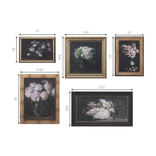Still Life Flowers - Set of 5