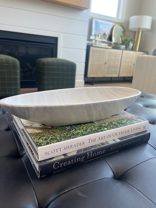 Cosmopolitan White Oblong Bowls- 2 Sizes