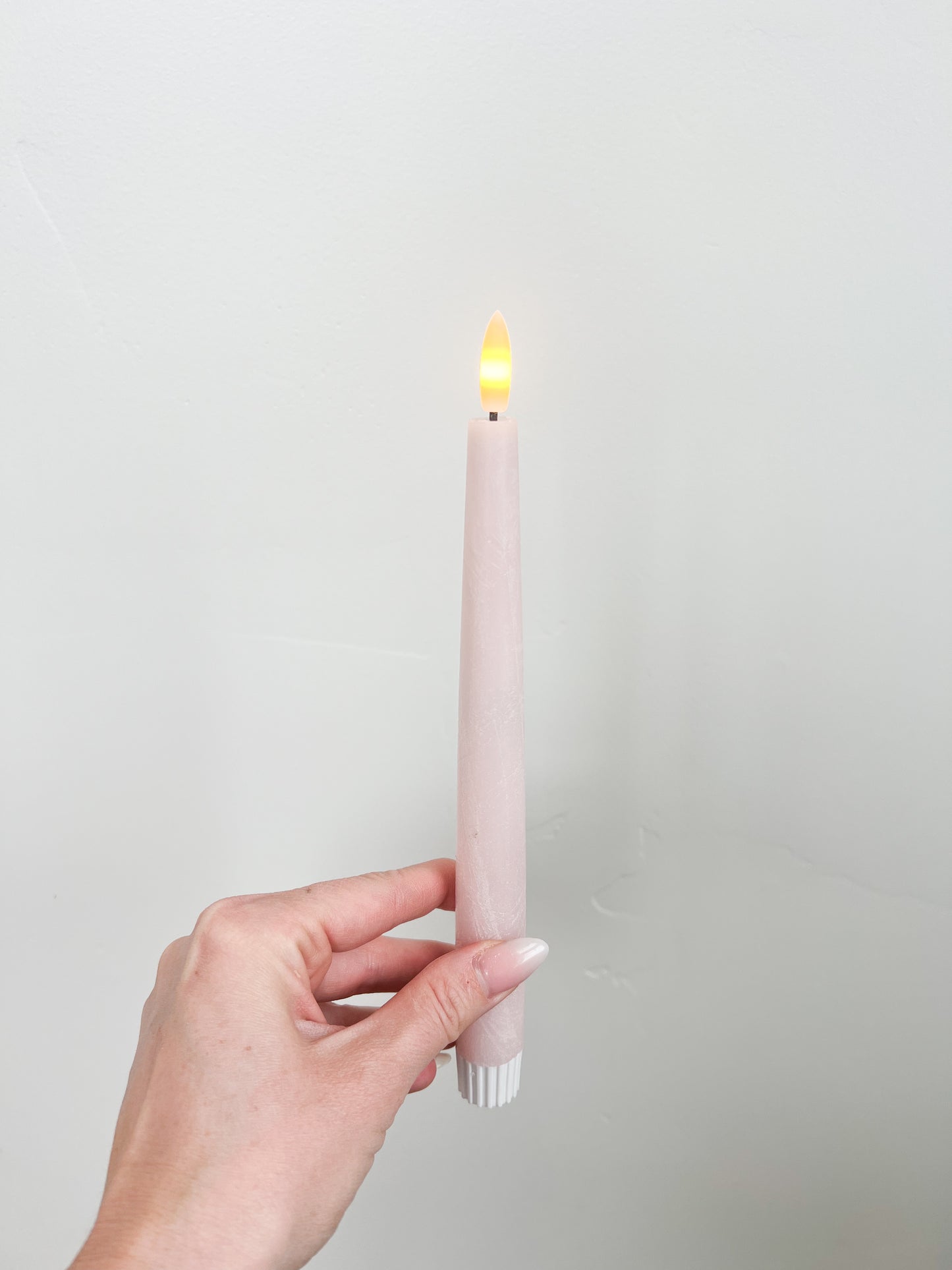 Flameless Taper Candle, medium - Set of 2 - 4 Colors