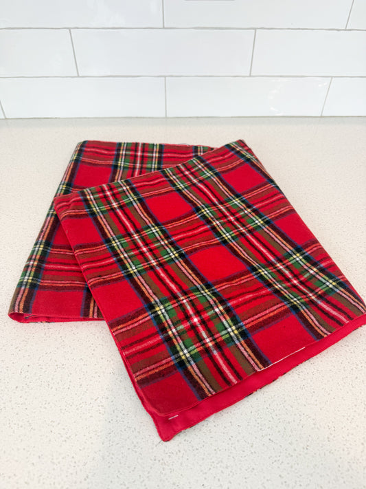 Red Plaid Table Runner - 72"