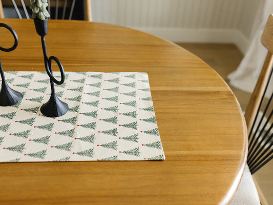 Christmas Tree Patterned Runner - 72"