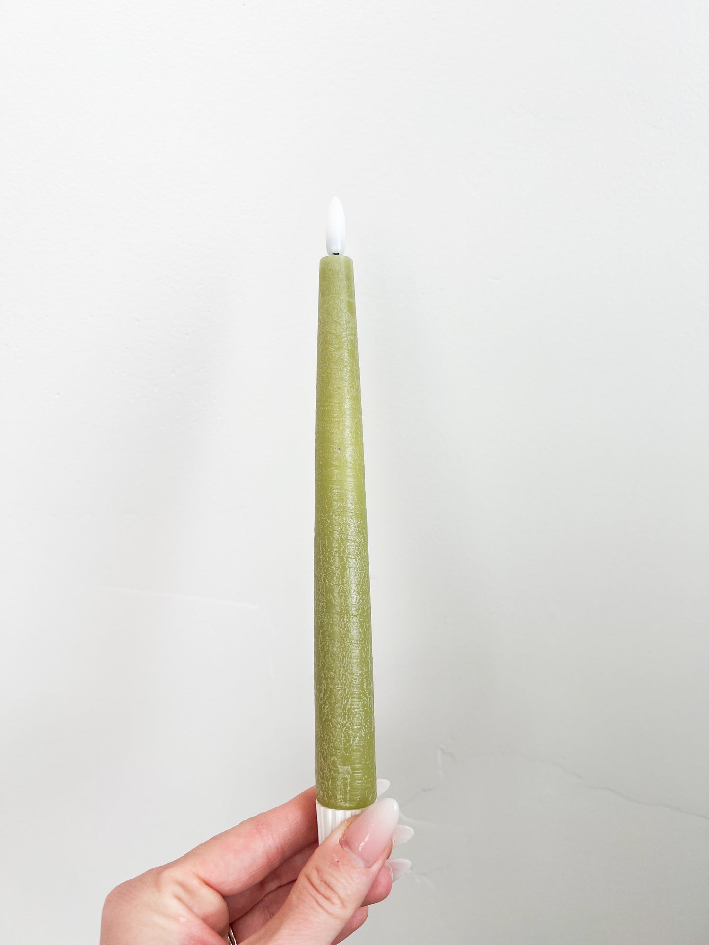 Flameless Taper Candle, medium - Set of 2 - 4 Colors