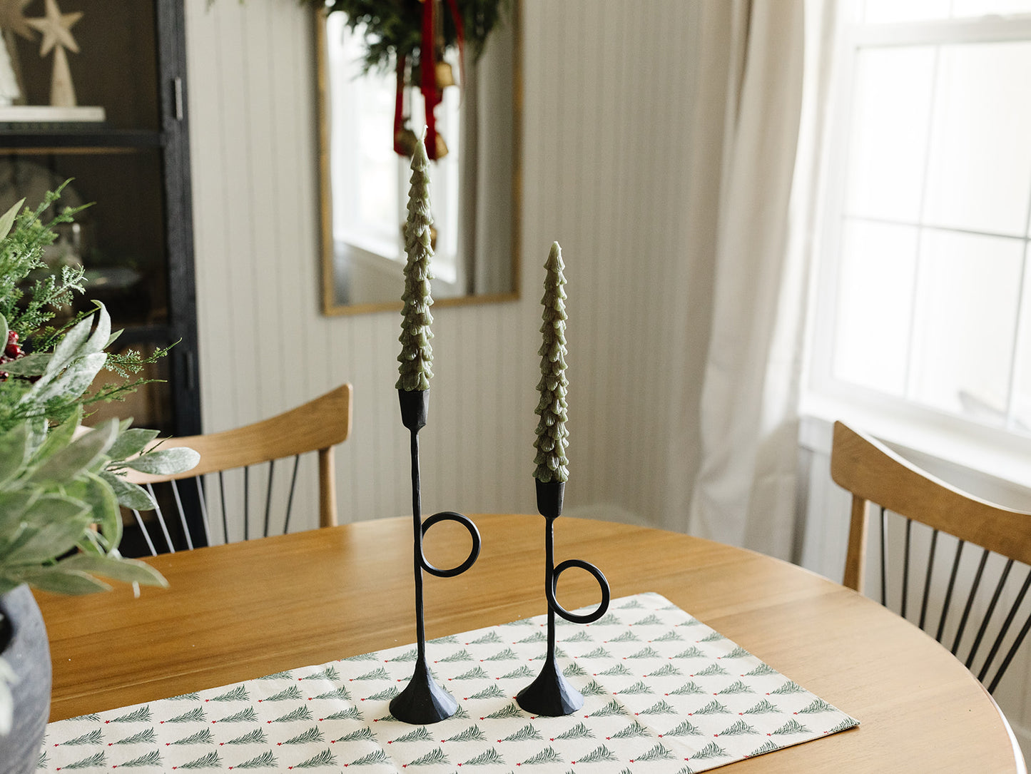 Set of 2 - Hand Forged Black Taper