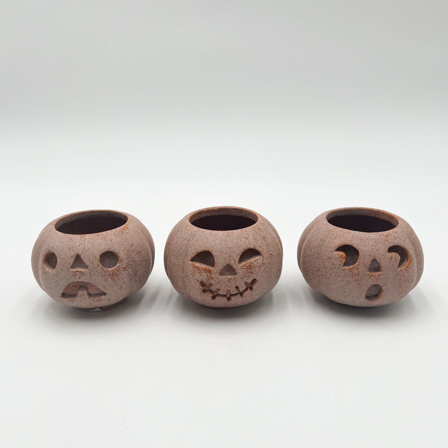 Grinning Pumpkin Votive Set of 3