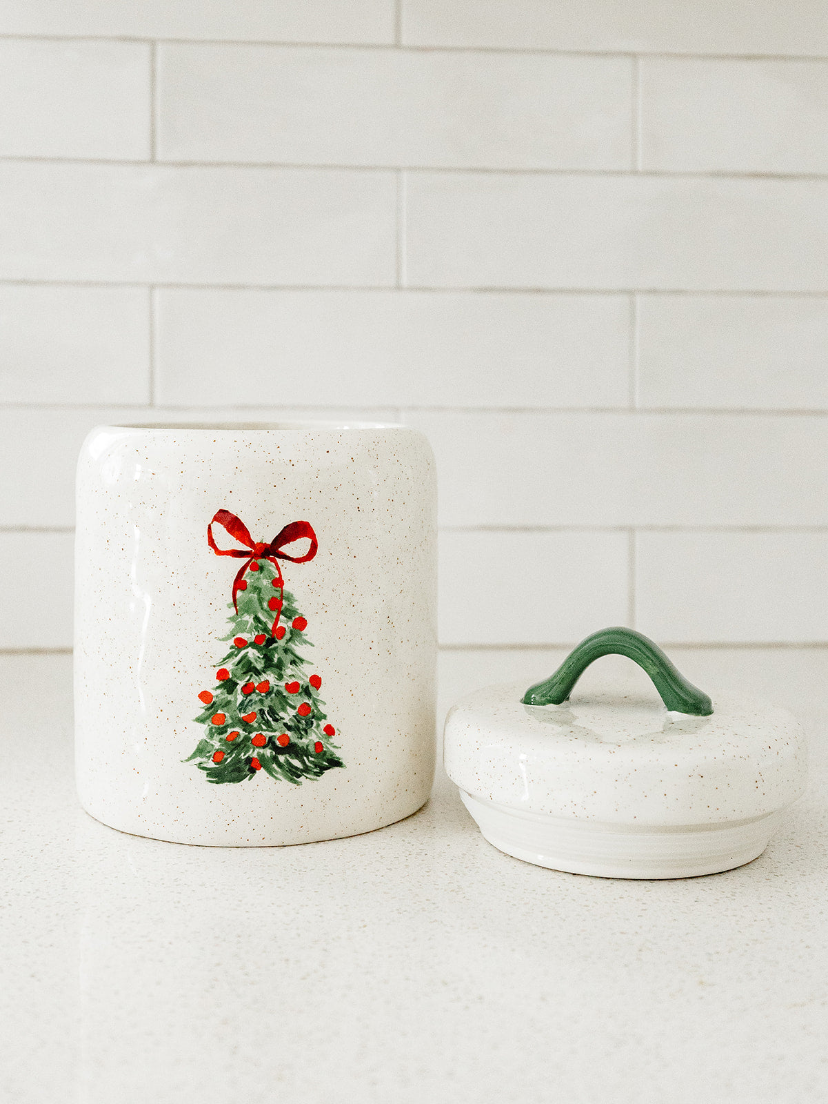 Lidded Christmas Tree Jar