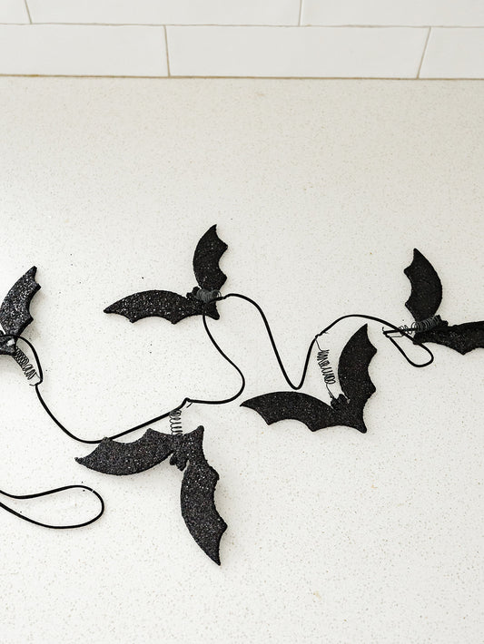 Glitter Bat Garland - 50"