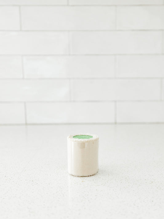 100% Silk Crepe Ribbon w/Frayed Edge Light Beige