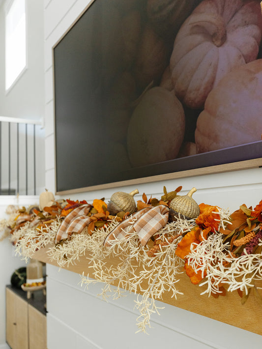 Burnt Orange/Brown Plaid Ribbon - 2.5" & 10 yards