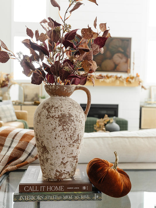 Burgundy & Rust Silver Dollar Eucalyptus - 38"