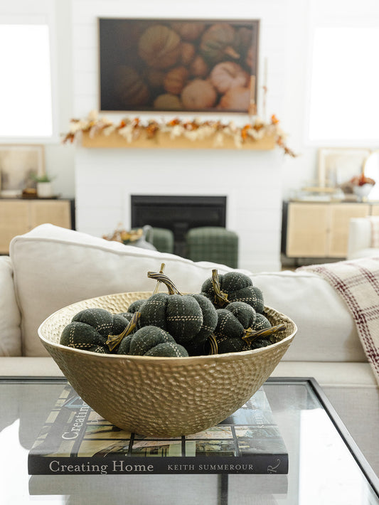 Hammered Champagne Metal Bowl - 2 Sizes