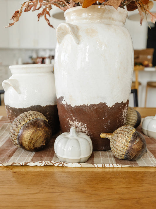 Small Glazed Ceramic Pumpkin