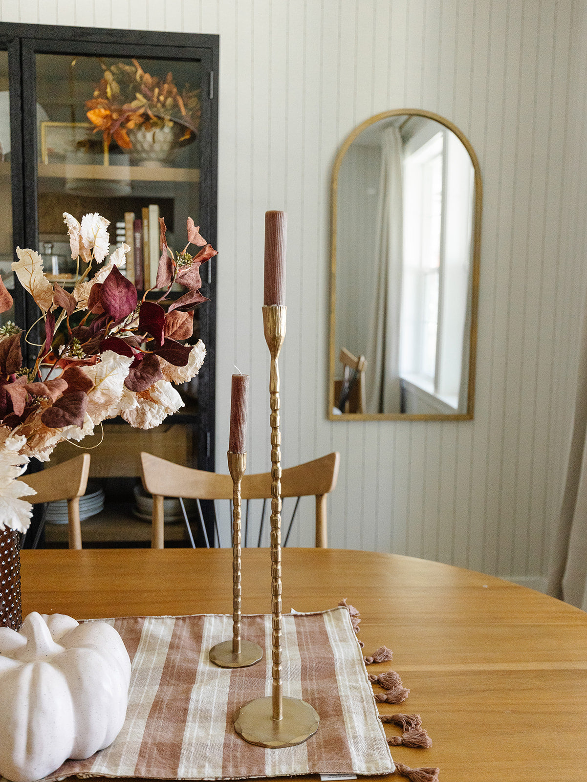 Brown Pleated Candles - 5"