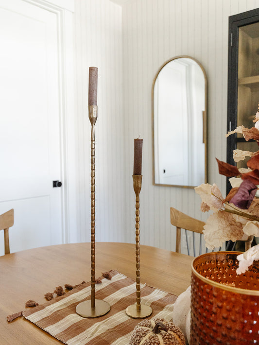 Brown Pleated Candles - 5"