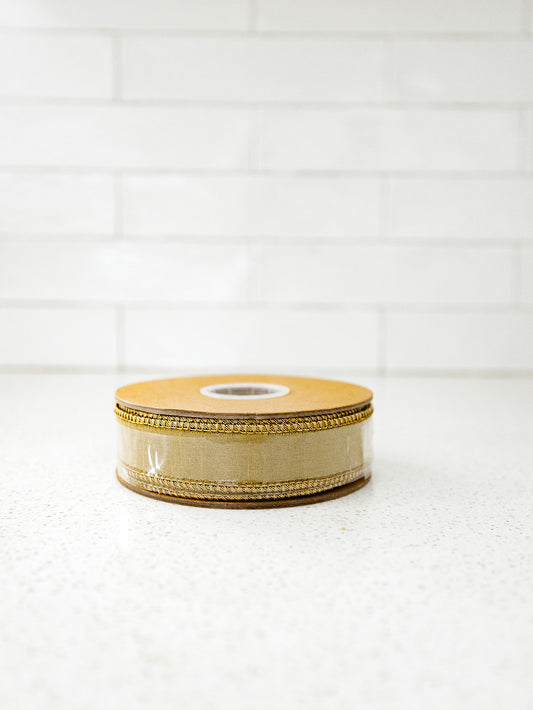 Wired Gold with Metallic Edging - 1"