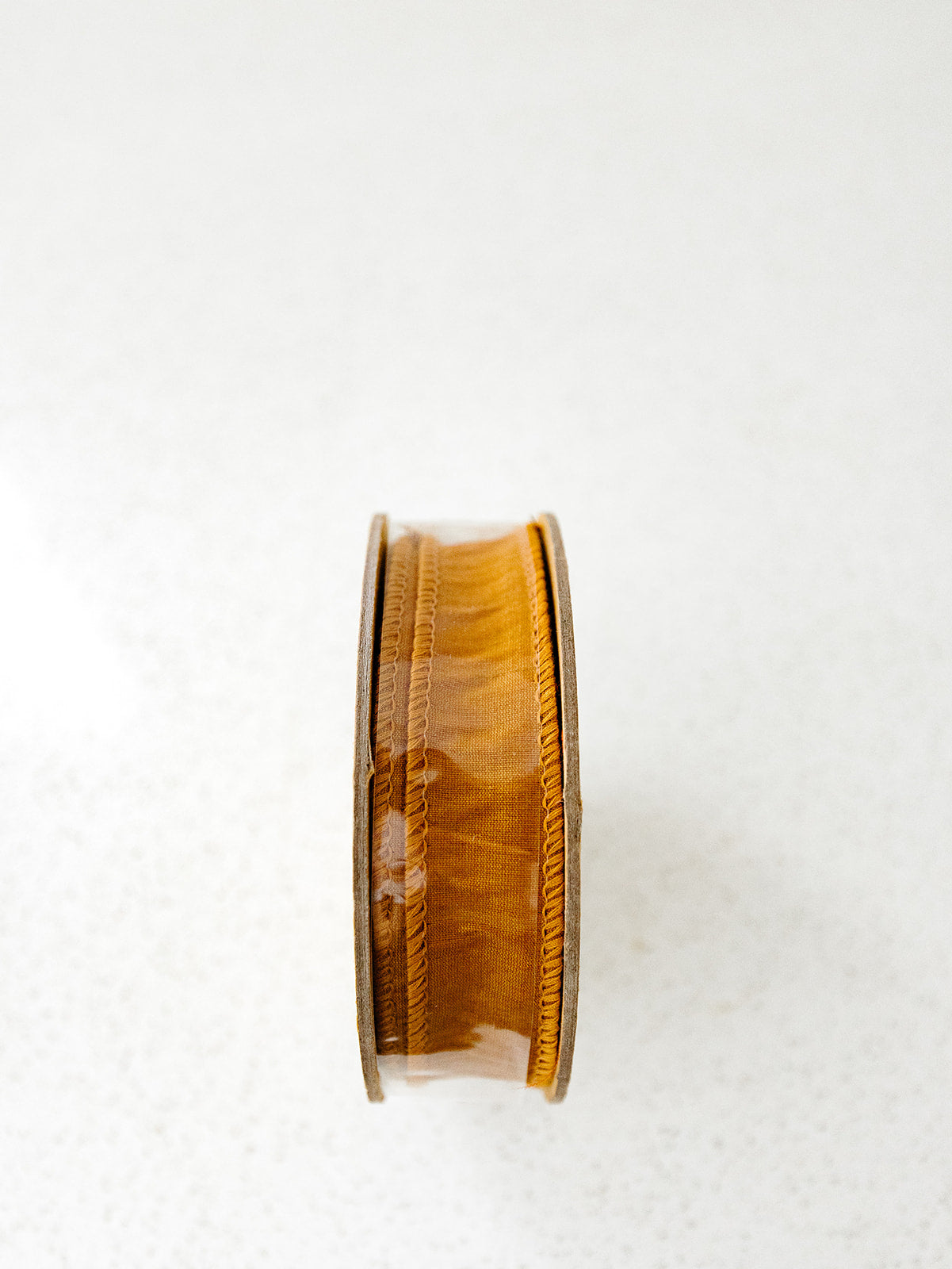 Wired Copper Brown Dupioni Ribbon - 1"