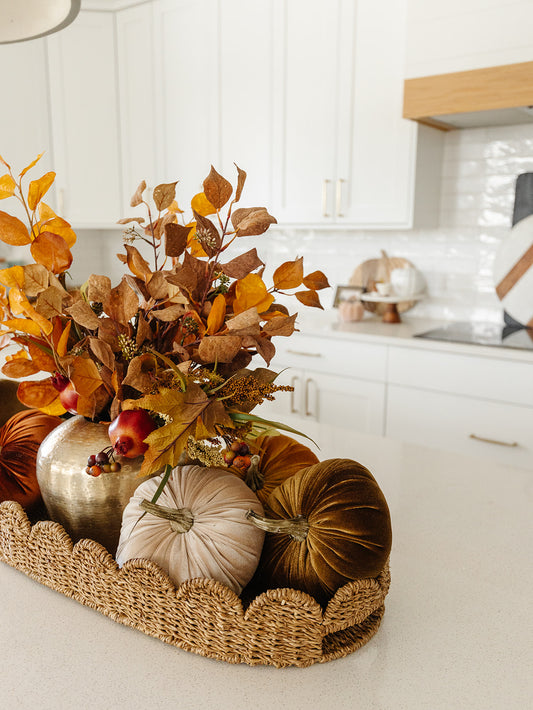 Light Brown Velvet Pumpkin