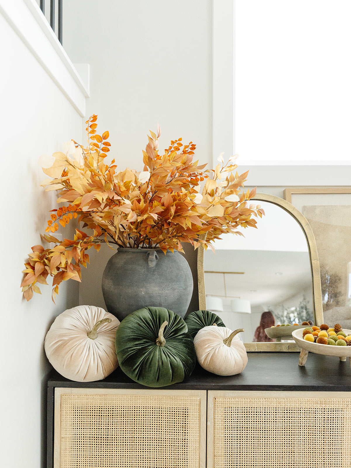 Orange Mini Leaf Spray - 35"