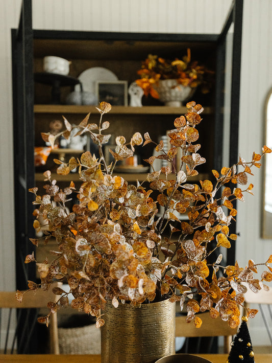 Brown White Washed Leaf Stem - 32"