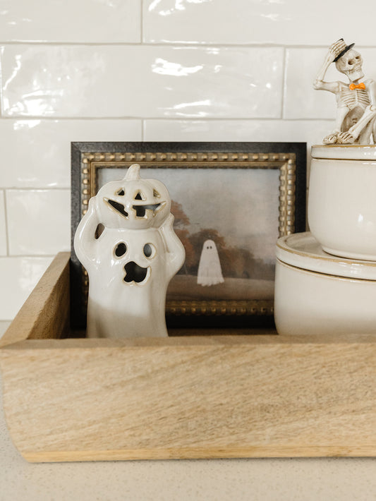 Lighted Pumpkin Ghost