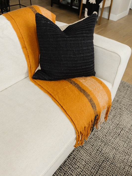 Acrylic and New Zealand Wool Fall Throw