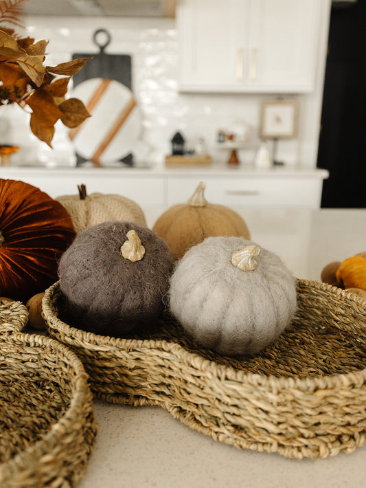 Felt Pumpkin - 2 Colors and 2 Sizes