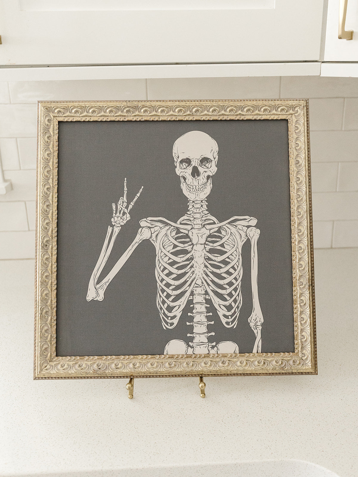 Halloween Skeleton Framed Art