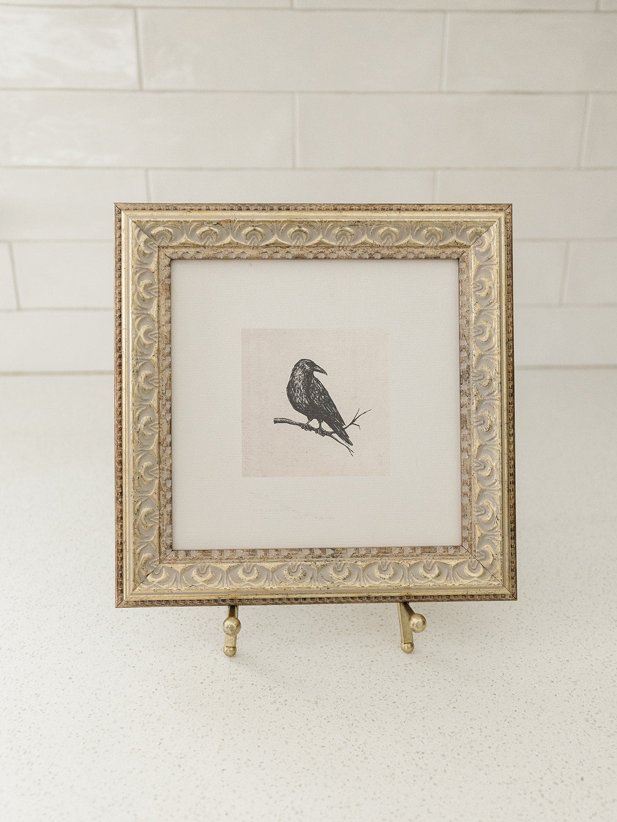Halloween Crow Framed Art