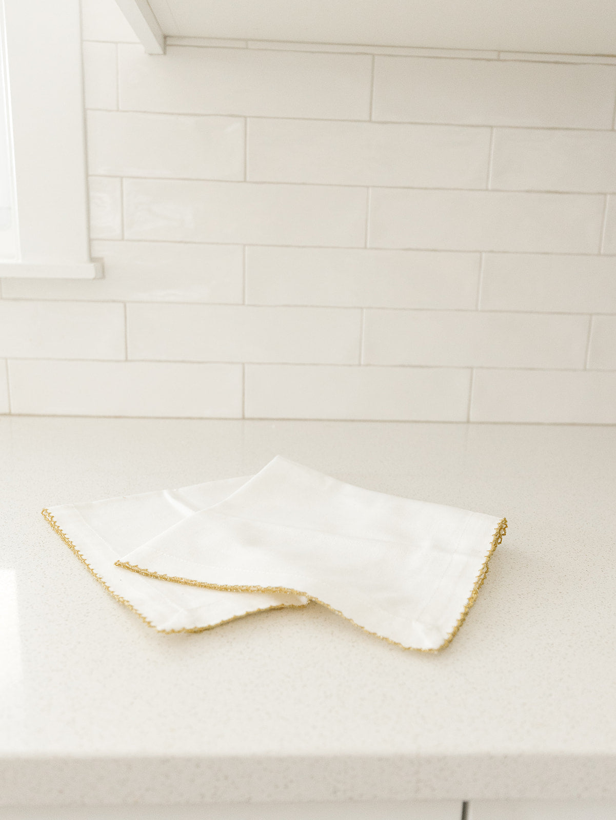 Gold Crochet Edge Napkin