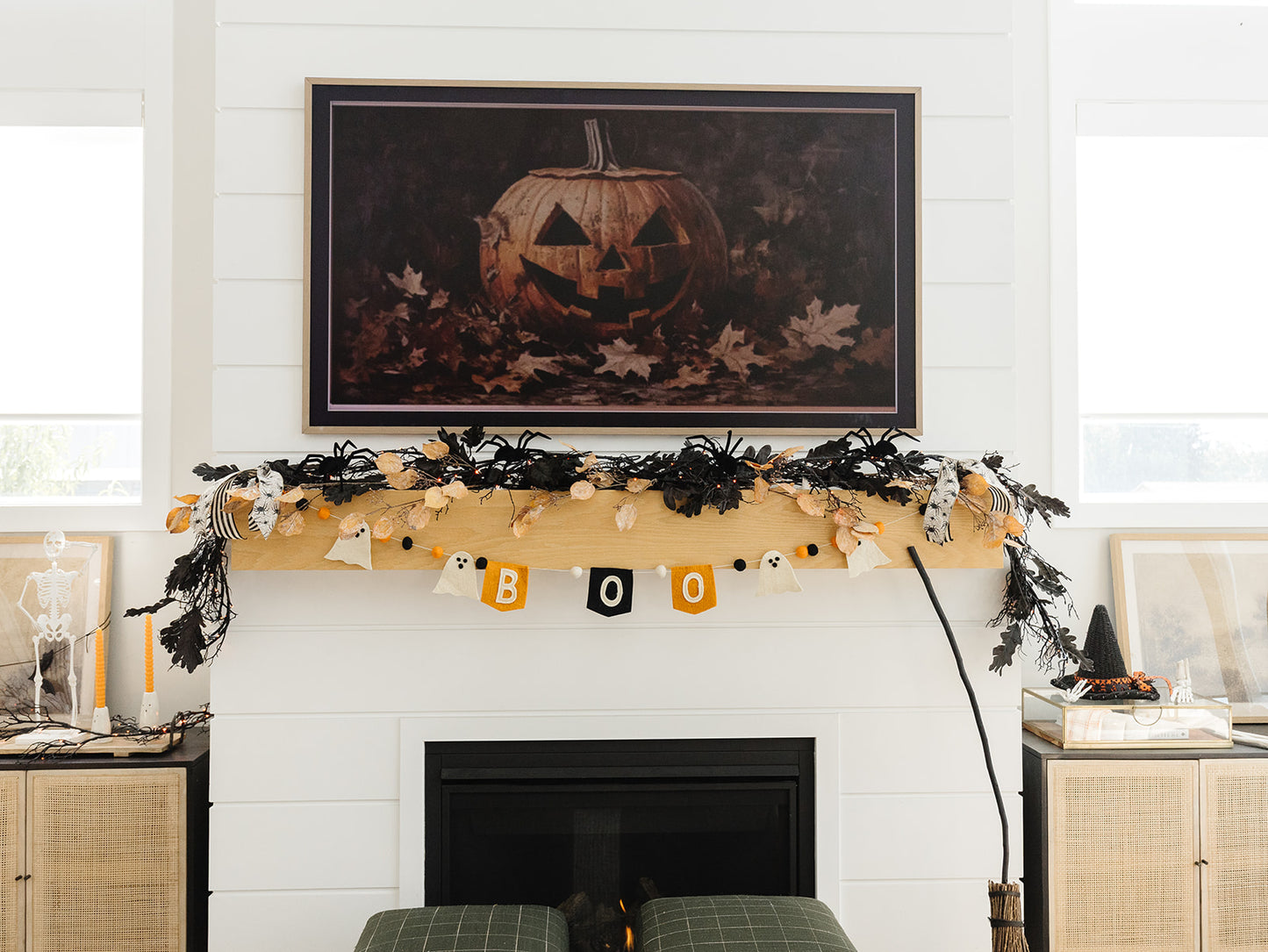 Felt Halloween Boo Garland