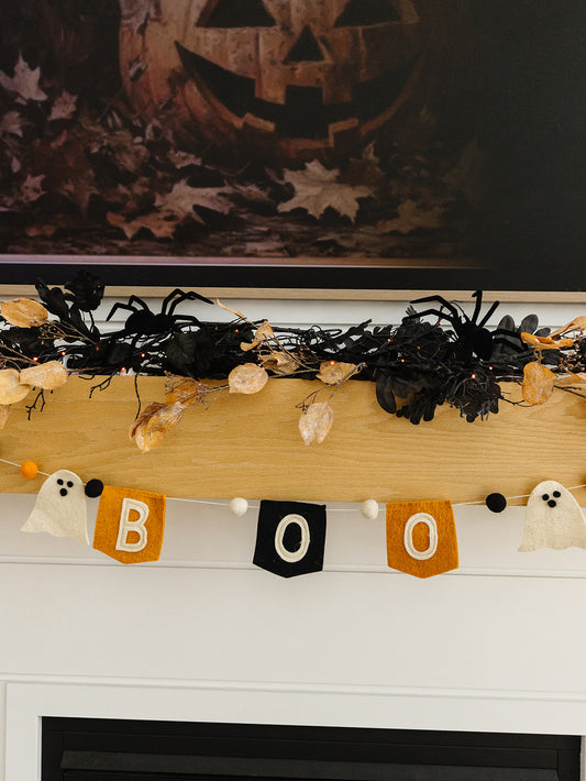 Felt Halloween Boo Garland