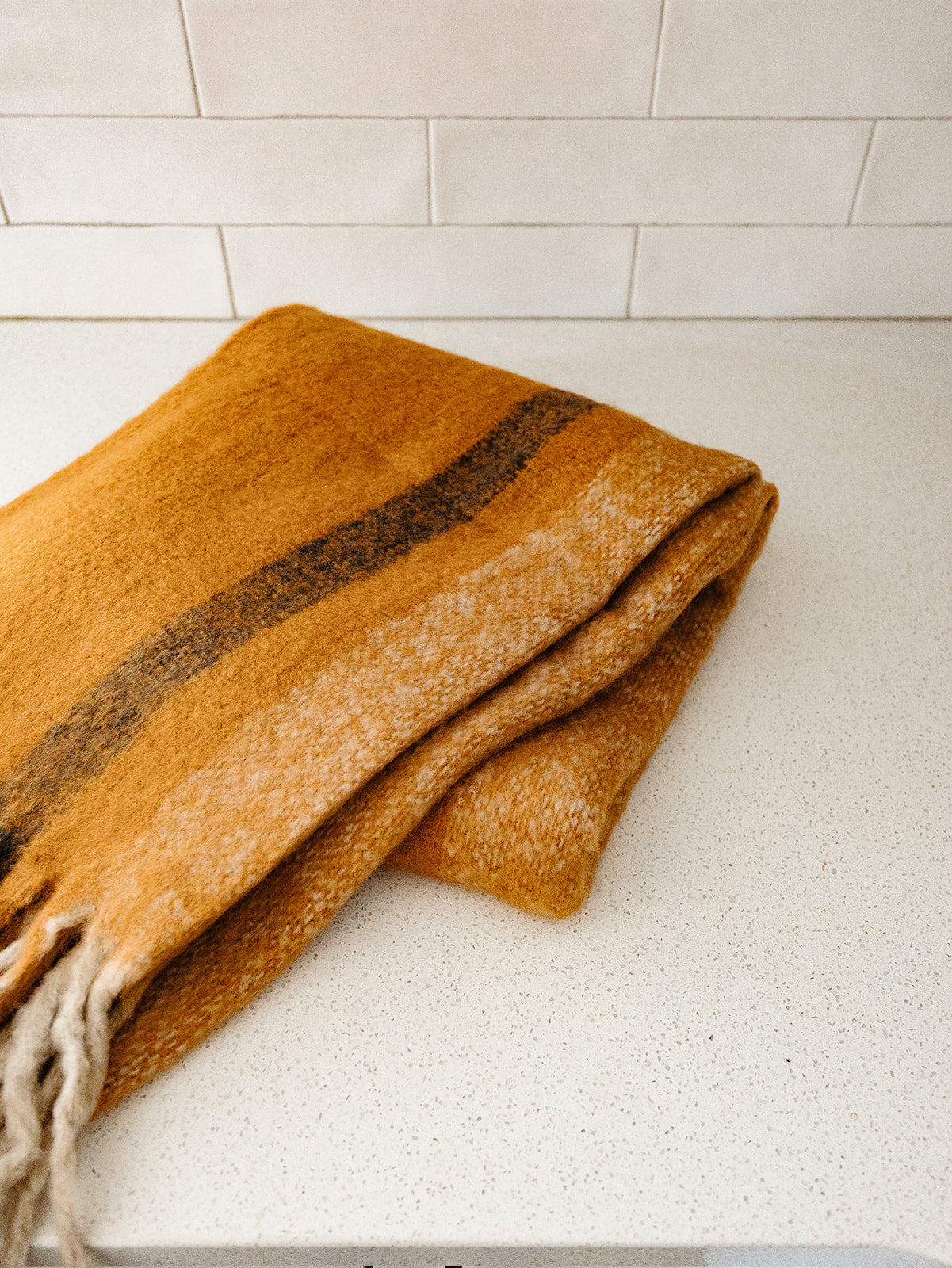 Acrylic and New Zealand Wool Fall Throw