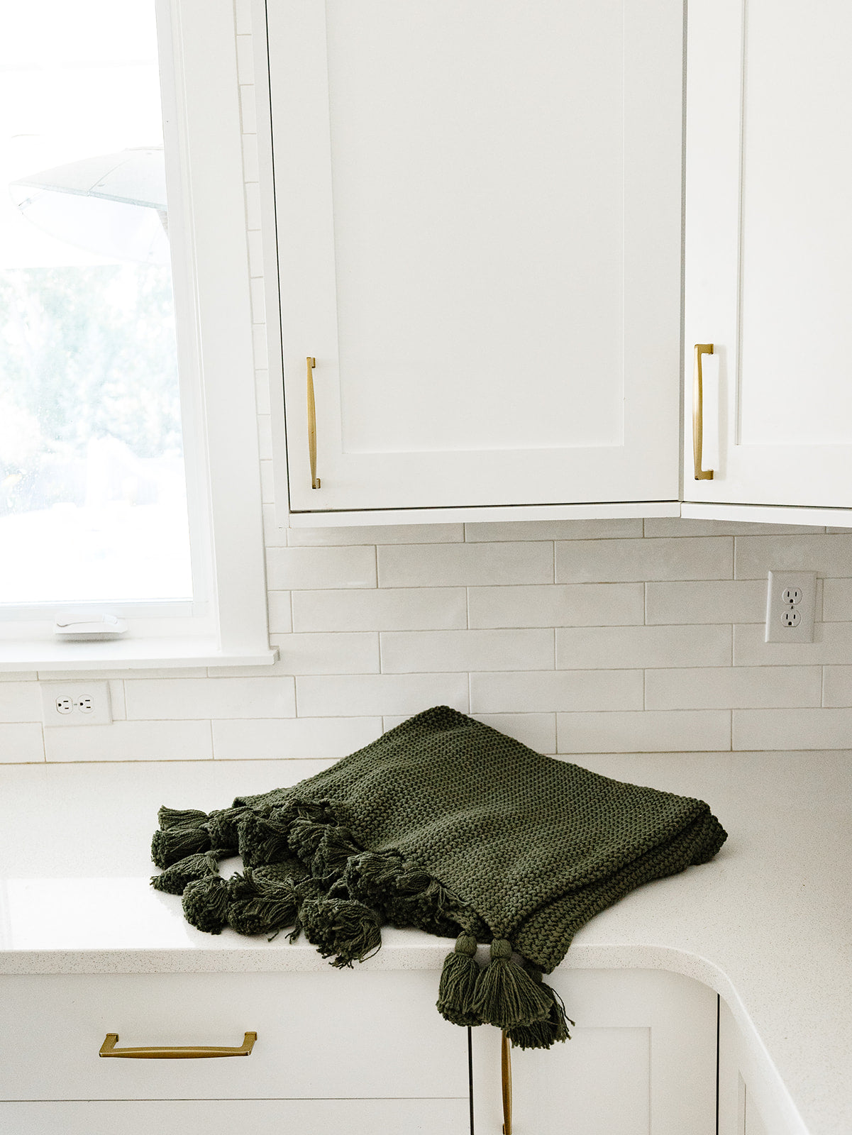 Green Cotton Throw