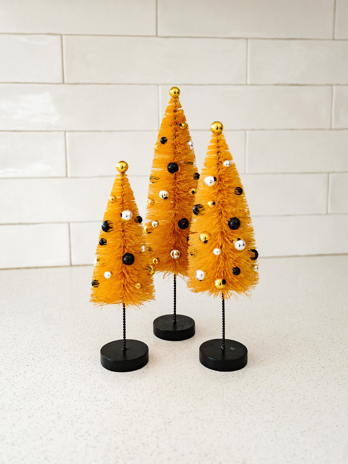 Halloween Bottle Brush Tree - 3 Sizes - 2 Colors