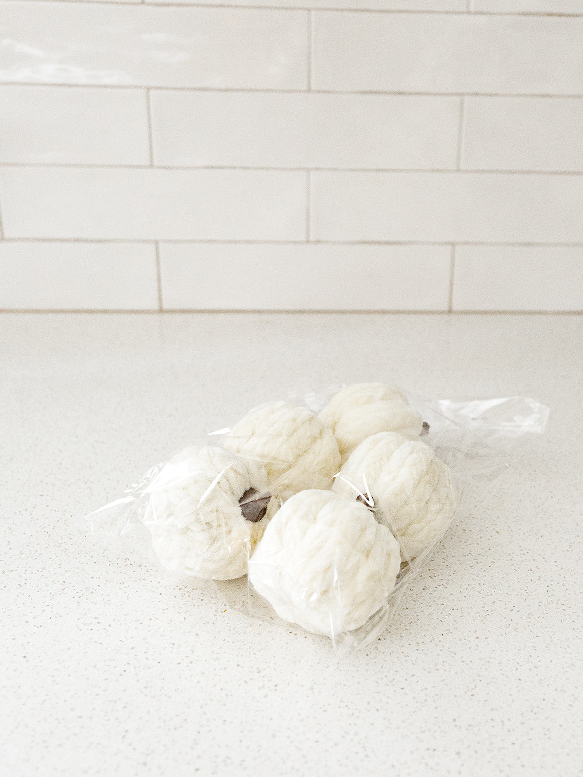 White Braided Filler Pumpkin - Set of 5
