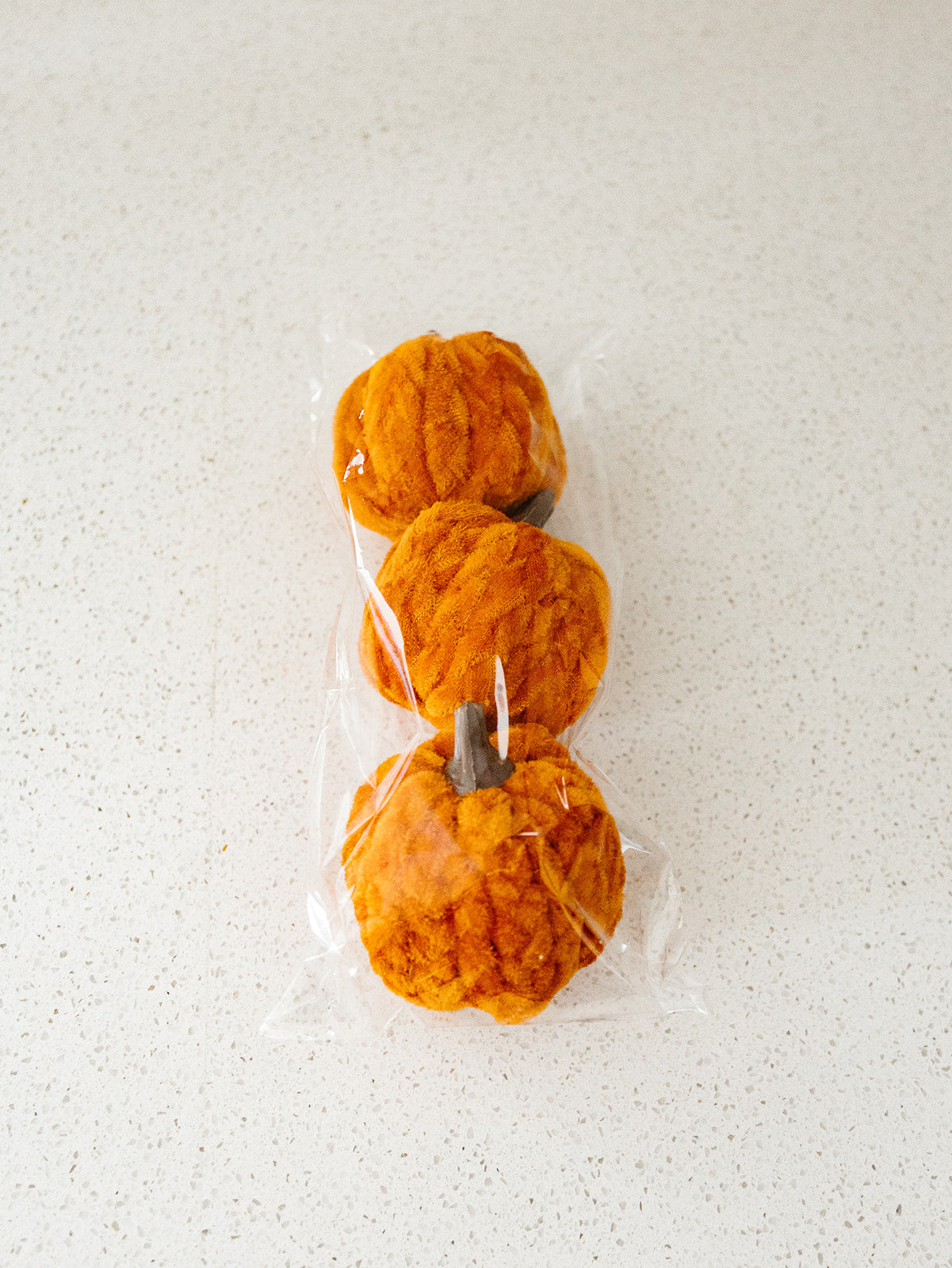 Orange Braided Filler Pumpkin - Set of 3