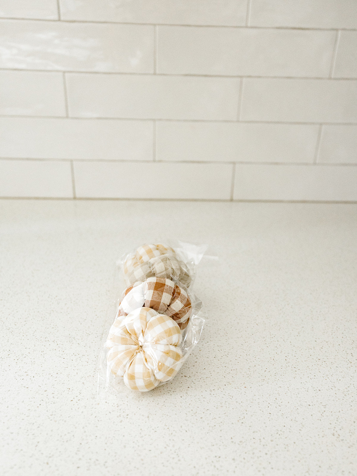 Mini Checkered Pumpkin - Set of 4