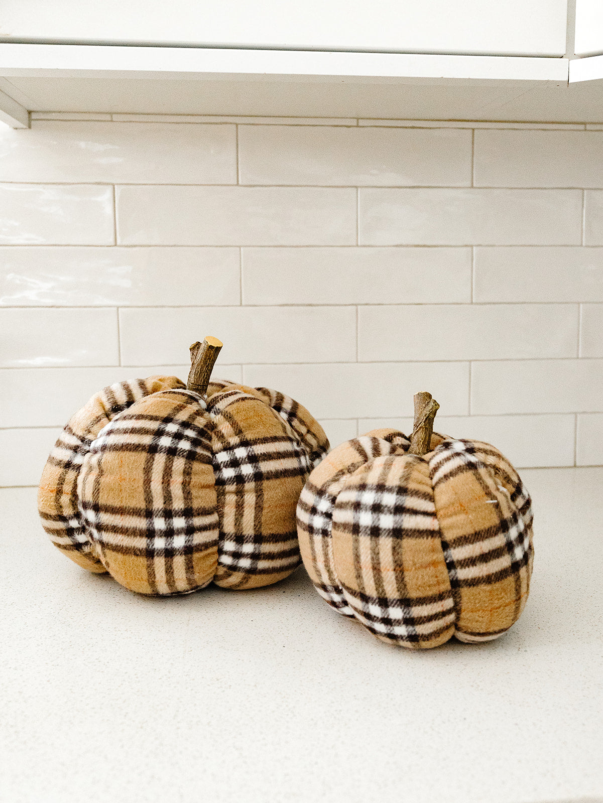 Plush Plaid Pumpkin - 2 Sizes