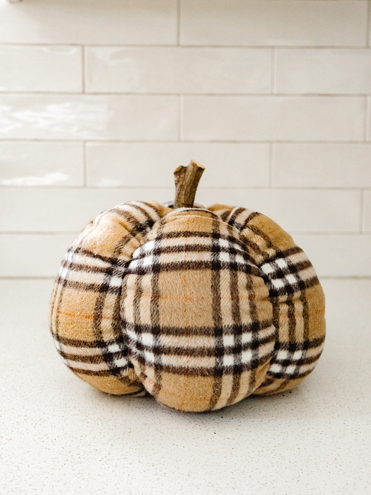 Plush Plaid Pumpkin - 2 Sizes