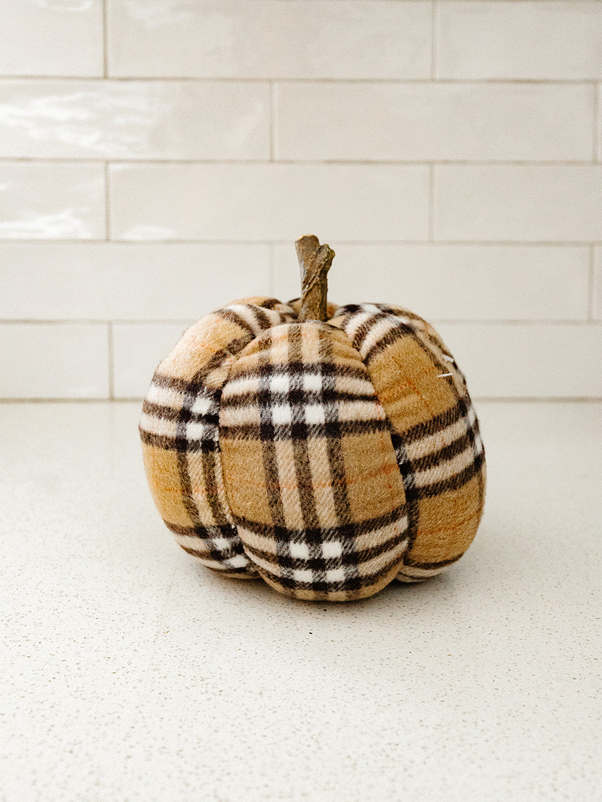 Plush Plaid Pumpkin - 2 Sizes
