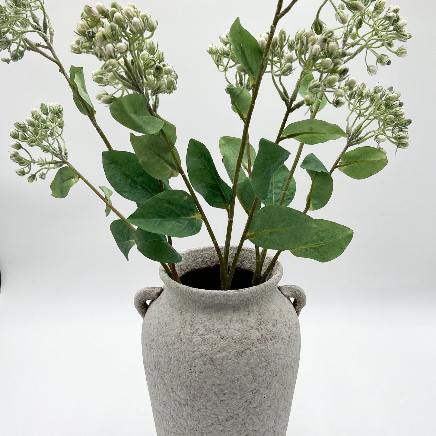 Hypericum Berry Stem in White- 31"