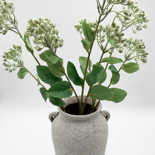 Hypericum Berry Stem in White- 31"