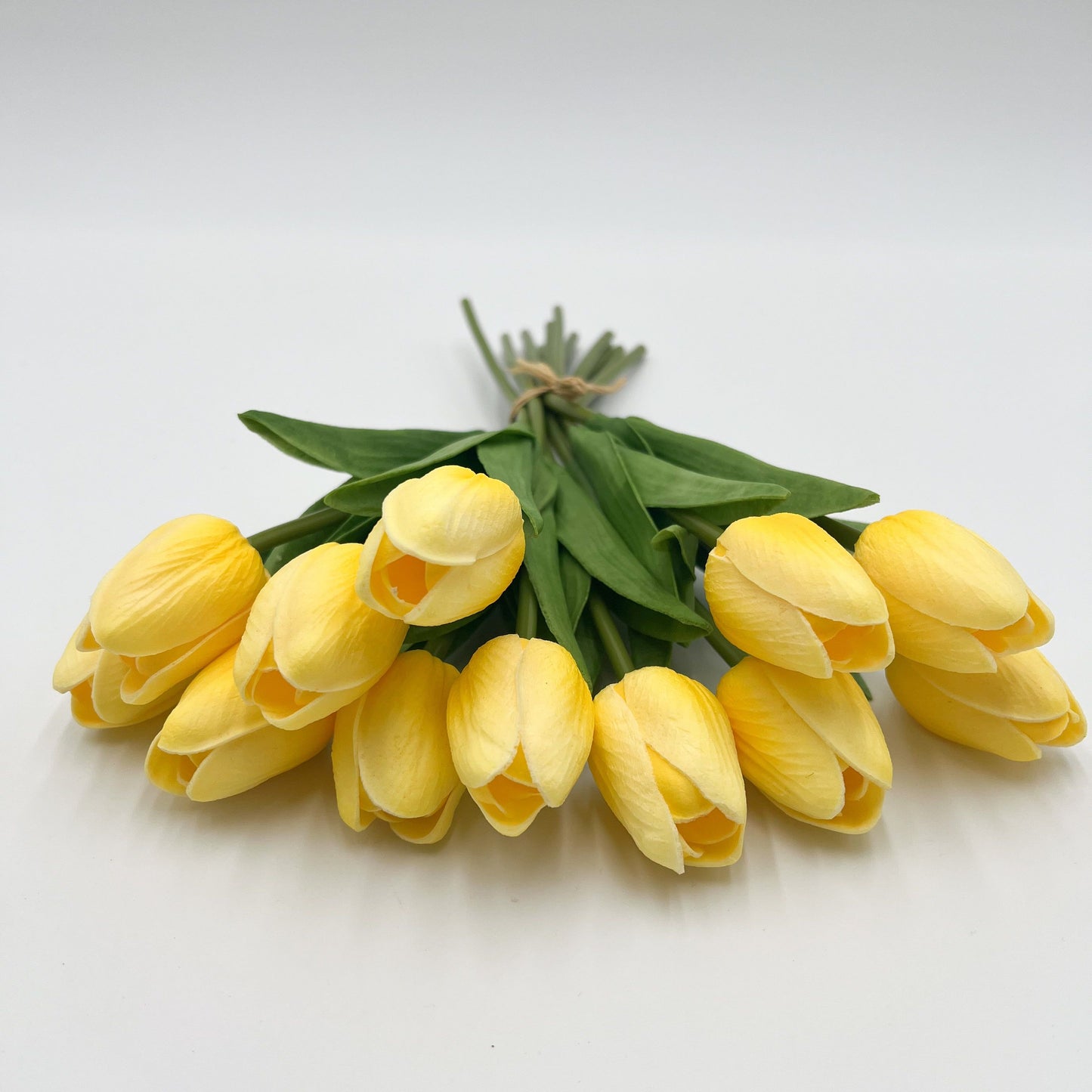 Real Touch Tulip Bundle in Yellow (12 stems)- 13.5"