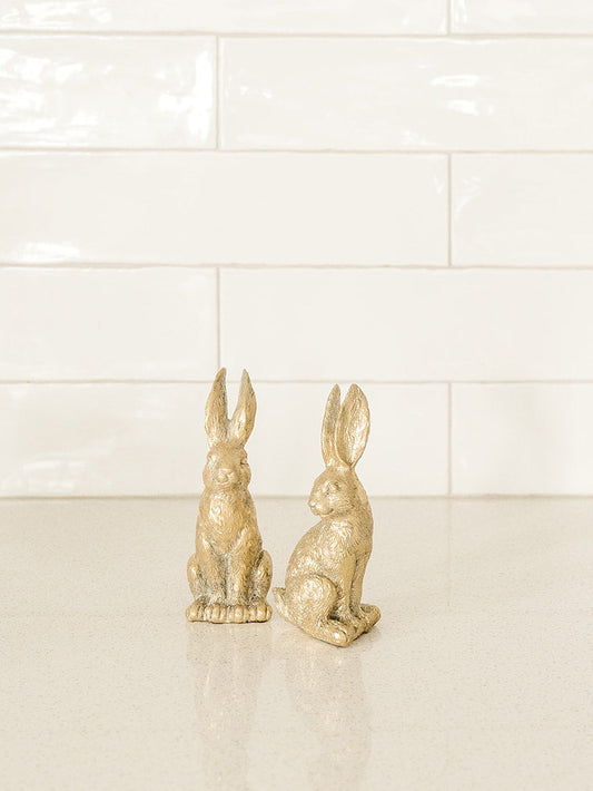 Gold Leaf Rabbit - Set of 2