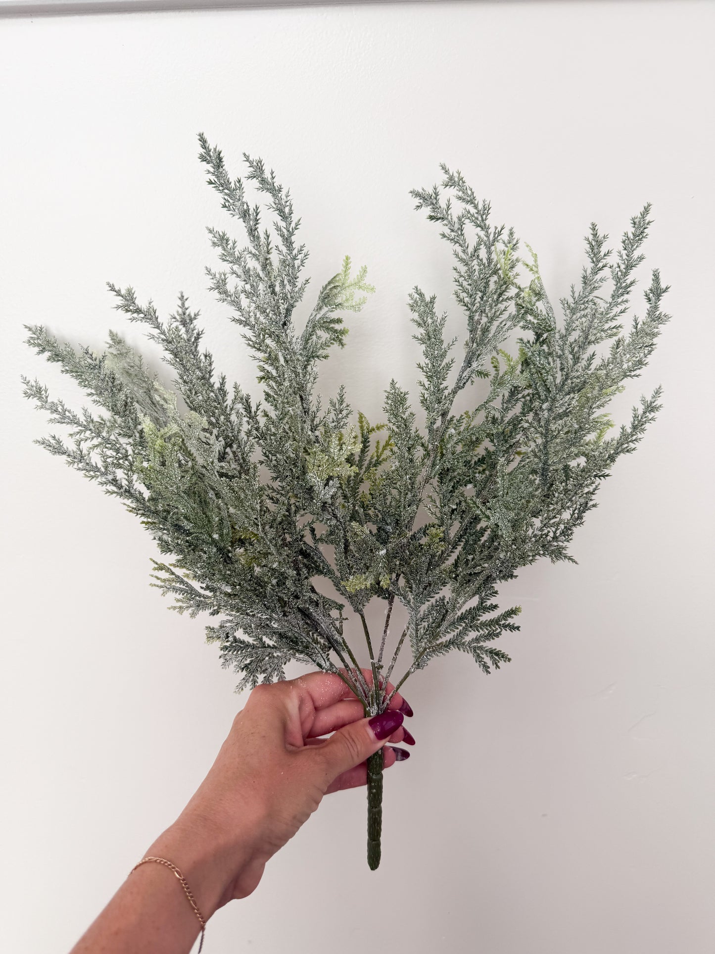 Frosted Cedar Bush - 17.5"