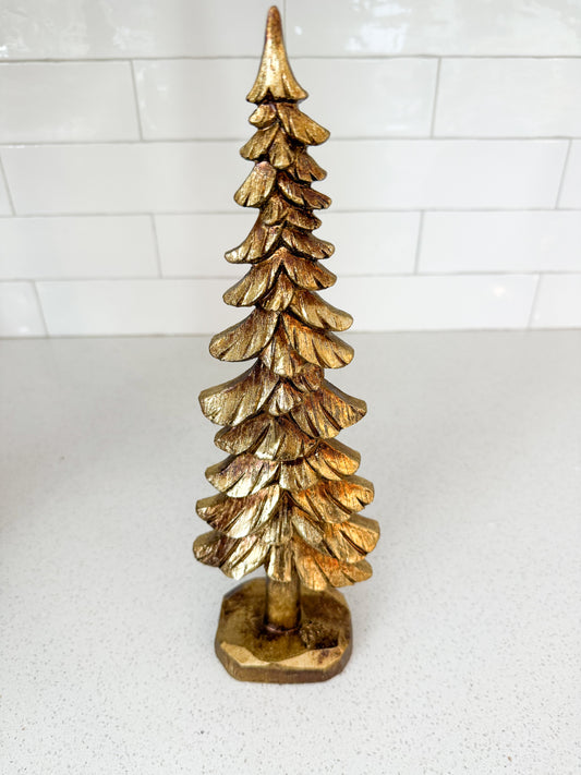 Gold Resin Christmas Tree - 2 Sizes